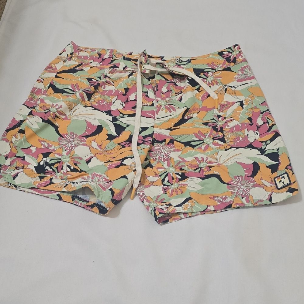 Marine Layer Multicolor Floral Men's Cargo Shorts 32